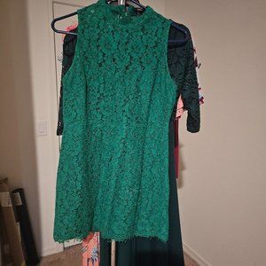 Green lace dress